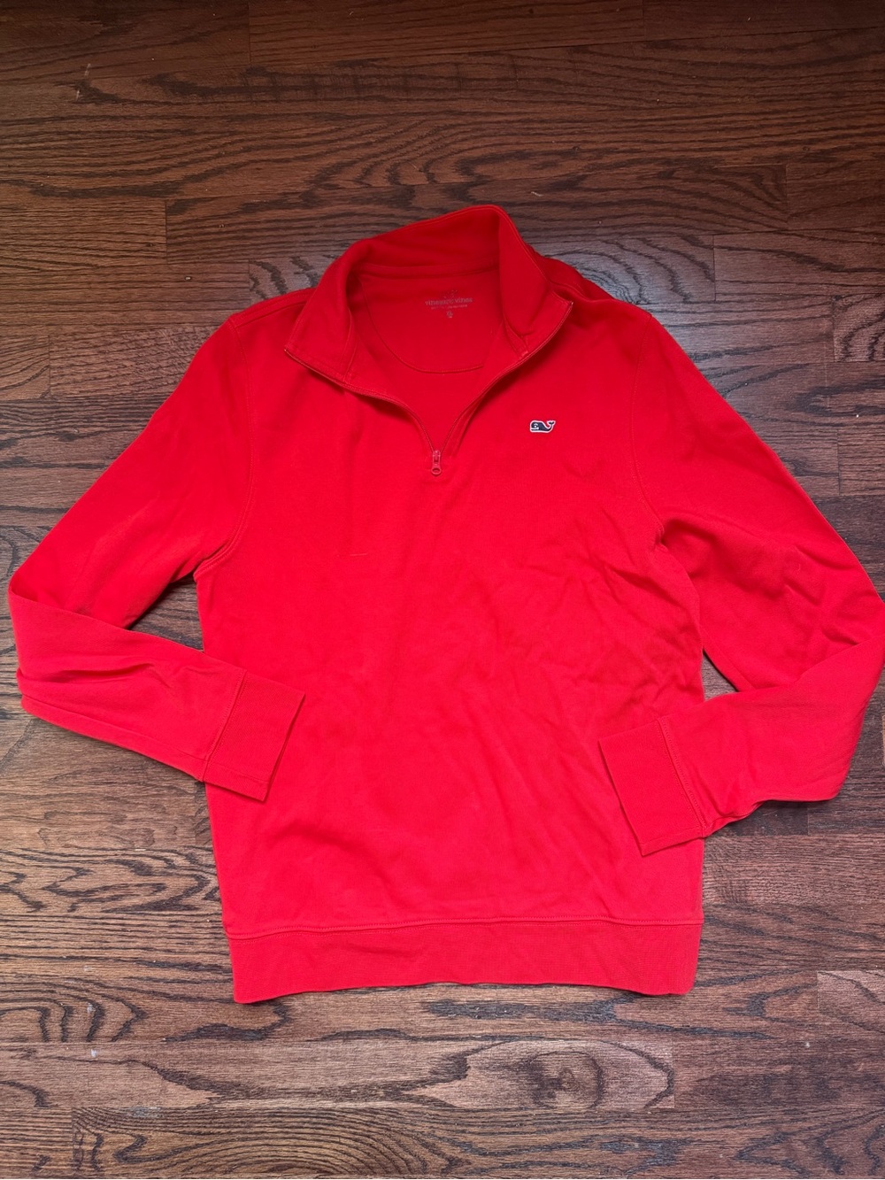 Vineyard Vines Boys Red Quarter-Zip Pullover Sweater